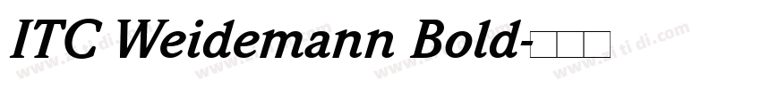 ITC Weidemann Bold字体转换